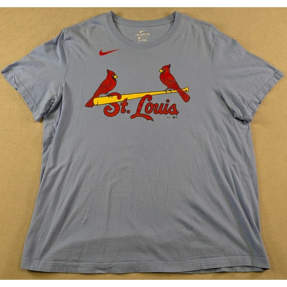 St Louis Cardinals Jersey Shirt Mens XL Blue Nike Yadier Molina Retro 80s MLB